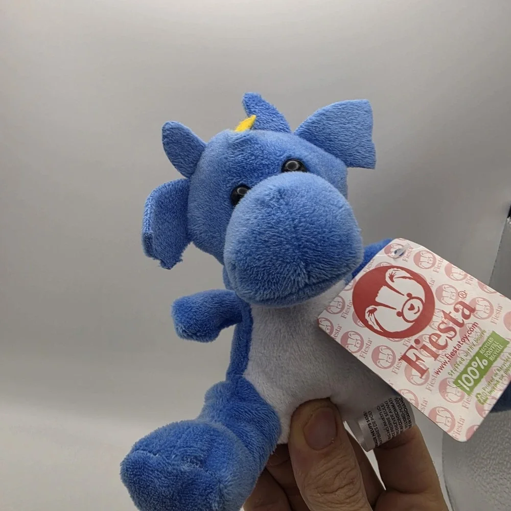 NEW Blue Mini Dragon Fiesta Plush 5